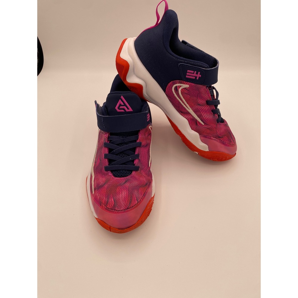 Nike Giannis Immortality 2 Kids Basketball Shoes Pink Blue IH7663-600 2.5Y